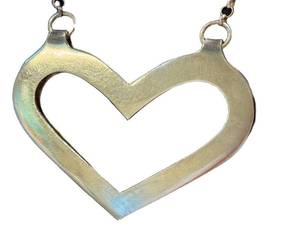 Vintage Andreas Mikkelsen Open Heart Necklace 925S Denmark