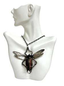 Artisan Crafted Beetle Pendant Necklace