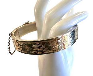 Vintage Forstner Sterling Etched Bracelet