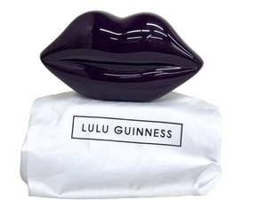 Lulu Guinness Purple Perspex Lips Clutch