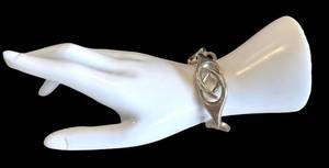 Vintage Taxco Sterling Silver Modernist Link Bracelet TR-87