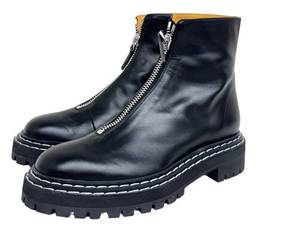 Proenza Schouler Like New Leather Zip-Up Booties Size 37