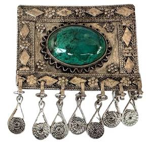 Vintage Sterling Eilat Stone Brooch Pin