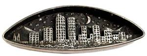 Sterling Skyline Brooch Pin