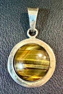 Sterling Silver Tigers Eye Pendant