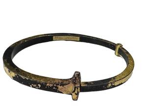 Hand Forged Iron Nail Bracelet Pat Flynn 18K Gold Accents