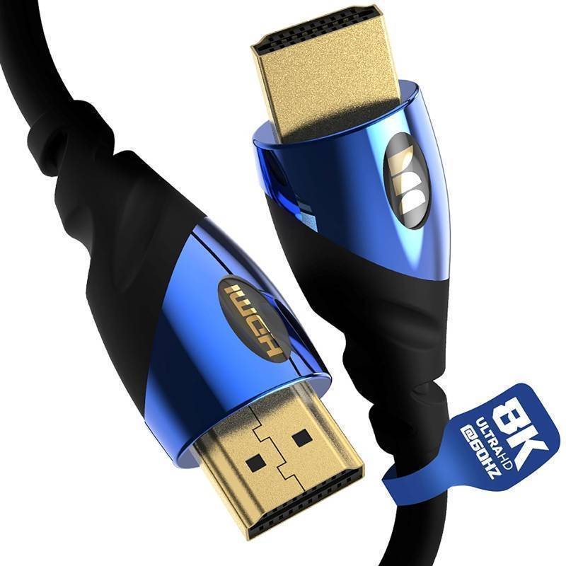 Monster 6Ft Ultra High-Speed Cobalt 2.1 HDMI Electronic Cable - 48Gbps with eARC, 8K at 60Hz for Superior Video Sound Quality for Playstation PS5, Xbox Series X, Roku, Apple, Smart Television