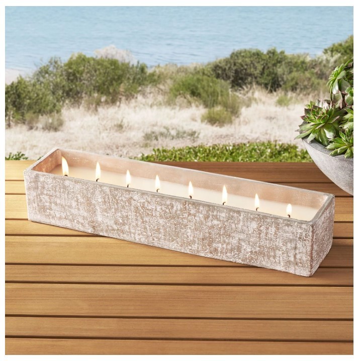 NEW Members Mark Cement Citronella Candle - Gray