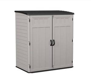 NEW Suncast BMS6226TP 6'x4' Extra Large Vertical Outdoor Storage Shed with Shelf