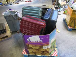 Pallet of Store Overstock and Ecommerce Product and Returns - Suitcases
