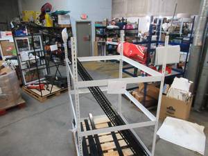 Adjustable BlackWhite Metal Frame Built to Fit Onto Pallets - Perfect for Projects