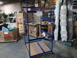 Adjustable Blue Metal Frame Built to Fit Onto Pallets - Perfect for Projects
