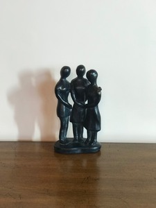 Abstract Faceless Women Sculpture Sisters Family Signed 2004