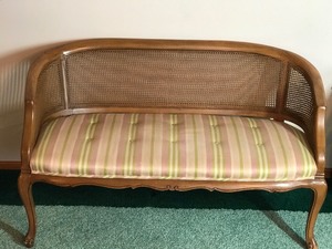Antique Style Cane Loveseat - Smoke free