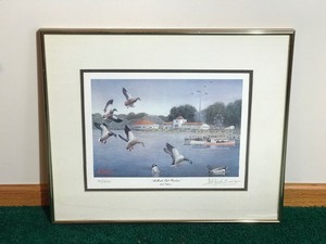 Framed, Signed and Numbered Les Kouba Print - Mallards Visit Excelisior - 4452000