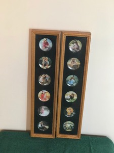 12 - Pemberton & Oaks Collector Miniature Plates in Wall Hanging Display Cases