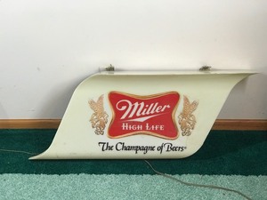 Vintage Miller High Life Lighted Beer Sign - The Champagne of Beers