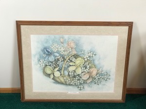 Framed, Signed and Numbered Picture by Van Hoose - Iris and Dogwood - 3571250