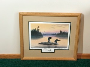 Framed, Signed and Numbered Print by Jerry Raedeke - Loon Song - 616999