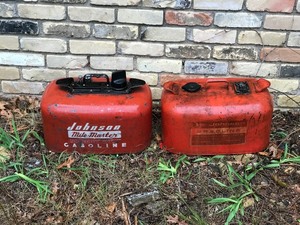 2 - Vintage 6 Gallon Johnson Boat Gas Tanks
