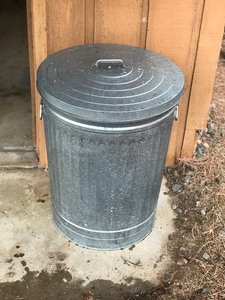 Galvanized Garbage Can