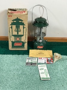 Vintage Coleman 220F Lantern with Original Box and More