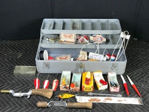 Vintage Tackle Box With Collectible Heddon Fishing Lures and More
