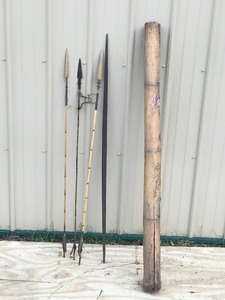 Very Unique Recurved Bow with Arrows - Made From Bamboo and Sent Home Thru Customs while in the Military - see pictures and description for more info
