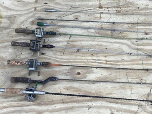 6 - Vintage Fishing Rods and 4 Reels