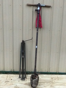 Vintage Post Hole Digger and Tri-Pod Jack with Hand Crank