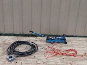 Heavy Duty Power Cord, Extension Cord and Pro-Lift 4,000 lb Hydraulic Jack