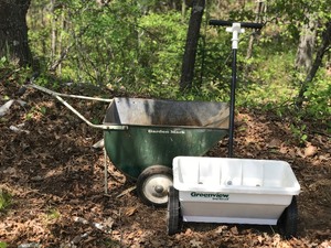 Yard Tools - Garden Mark Garden Cart and Greenview Seed Spreader