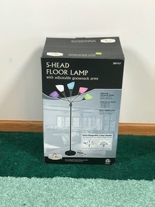 5-Head Floor Lamp with Adjustable Gooseneck Arms Still in the Box - Looks like its never been used