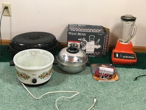 Crock Pot - Roaster - Buns - Fondue Pot - JC Penny Mixer - Wireless Grilling Thermometer