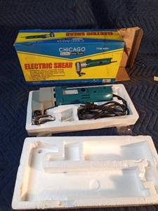 New electric shears for smooth cutting thru 18 gauge sheet metal, aluminum, and PVC