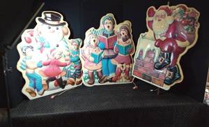 3 Vintage Lawn Christmas lawn decorations