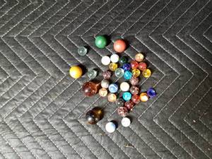 Marbles - some glow green under black light