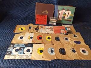 Victor records, cassettes and 45s records including the flintstones