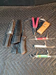 Knives and utility knife and sheaths