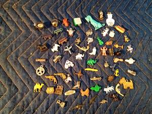 Cracker Jack and bubble gum machine trinkets and more