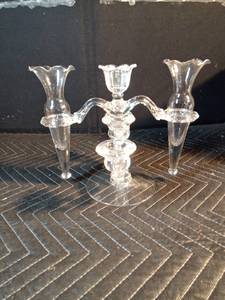 Cambridge glass candle holder