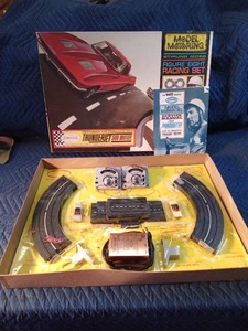 1963 T Jet Slot Car Set Aurora Model Motoring Thunder Jet 500 set