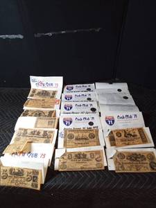 York Profit Route 71 Cash Club papers with coins and bank notes