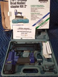 2-in -1 18-gauge air brad nailer2 stapler kit
