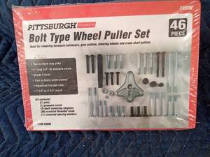 New 46 pc belt type Pittsburgh wheel puller set