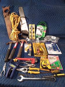 Tote of new and used tools