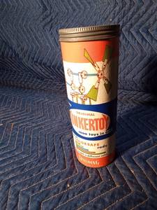 Originasl Tinker Toy in original cardboard tin