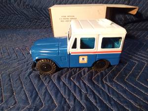 Metal Official US Postal Service Mail Jeep bank in original box