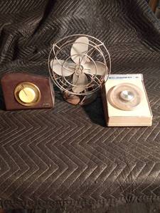 Vintage fan and tv antenna rotors