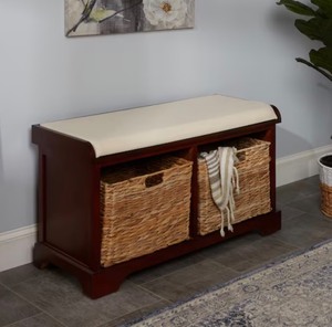 Freddy Wicker Storage Bench
